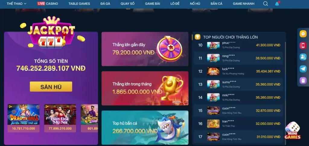 Trò chơi Nổ Hũ đa dạng tại 32win11 win